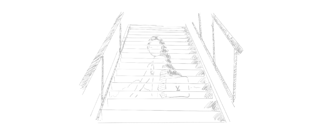 stair sticking publicité sur escaliers