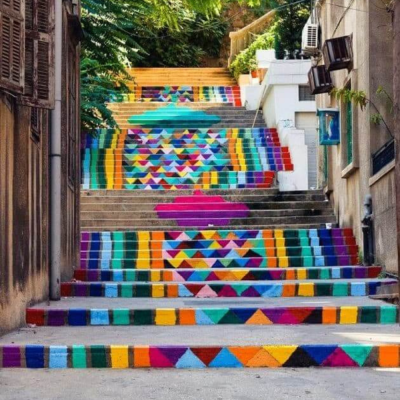 stair sticking art – 10STRICT stair sticking art